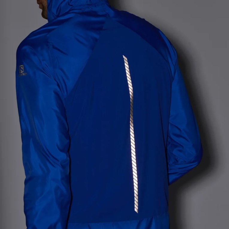 Salomon Bonatti Cross Men's Windbreaker Blue | CA 85Z49